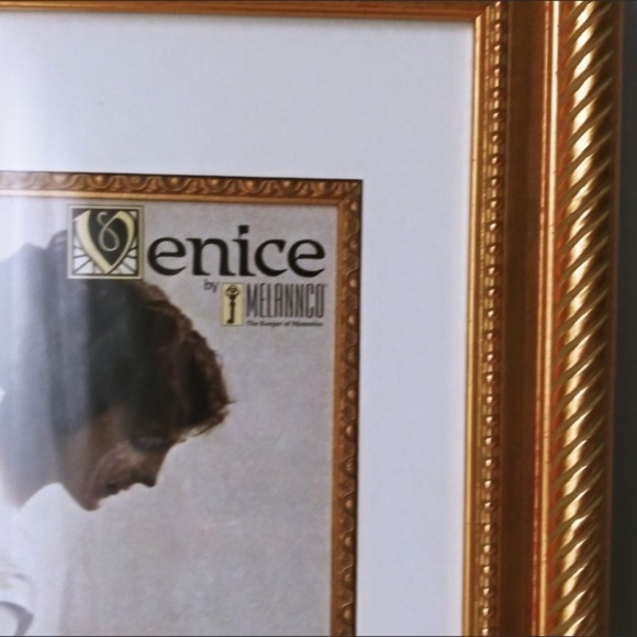 Venice by Melannco Picture Frames Antique Goldleaf Rope Design Matted Frame 8x10 - Picture 2 of 12